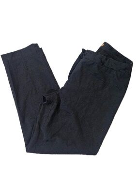 Ellen Tracy Pants Womens 6 Black Slim Dress Twill Stretch Lined Hook And Eye